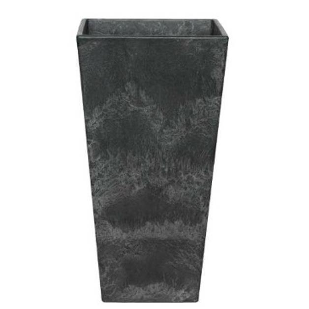 GREENPOT - 工芸石ころ トールスクエアー ブラツク 26×H49 5個仕掛ける AS-107821 8711355326388 庭園 プランター ポット 鉢 かっこ良い バス発着場 園芸 室内装飾 鉢、プランター-花、ガーデニング-プランター
