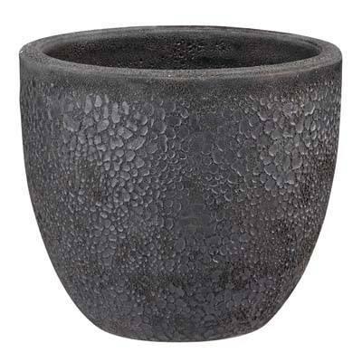 ボルカーノ ラウンド Fブラック 46cm 1個セット EB-VO4640BK 8935078021973 ガーデン プランター ポット 鉢 おしゃれ 店舗 園芸 インテリア