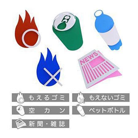 オプション ダストハウスLE用 3D分別オプション 本体別売り 分別マーク ミヅシマ