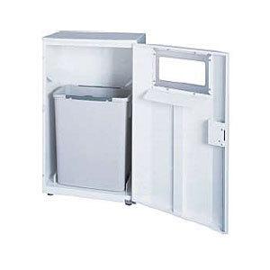 Bunbetuダストハウス #40 ホワイト W54×D40×H89cm 容量約60L アジャスター付き 中容器付き スチール製ボディ 業務用分別ゴミ箱 屋外使用可 ミヅシマ_1
