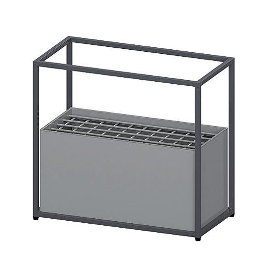 囲：傘立て W50×D25×H46cm 20本立て スチール製 鍵なし傘立て 業務用 屋内用 オフィス 事務所 ロビー 学校 病院 ホテル ミヅシマ