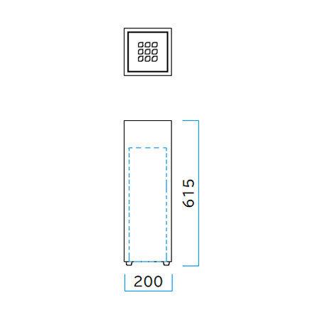 クリンボックス F4 W20×D20×H61.5cm 容量約14L ステンレス製ボディ BA仕上 回転ふた付き 業務用分別ゴミ箱 屑入 ダストボックス 屋内用 ミヅシマ_1