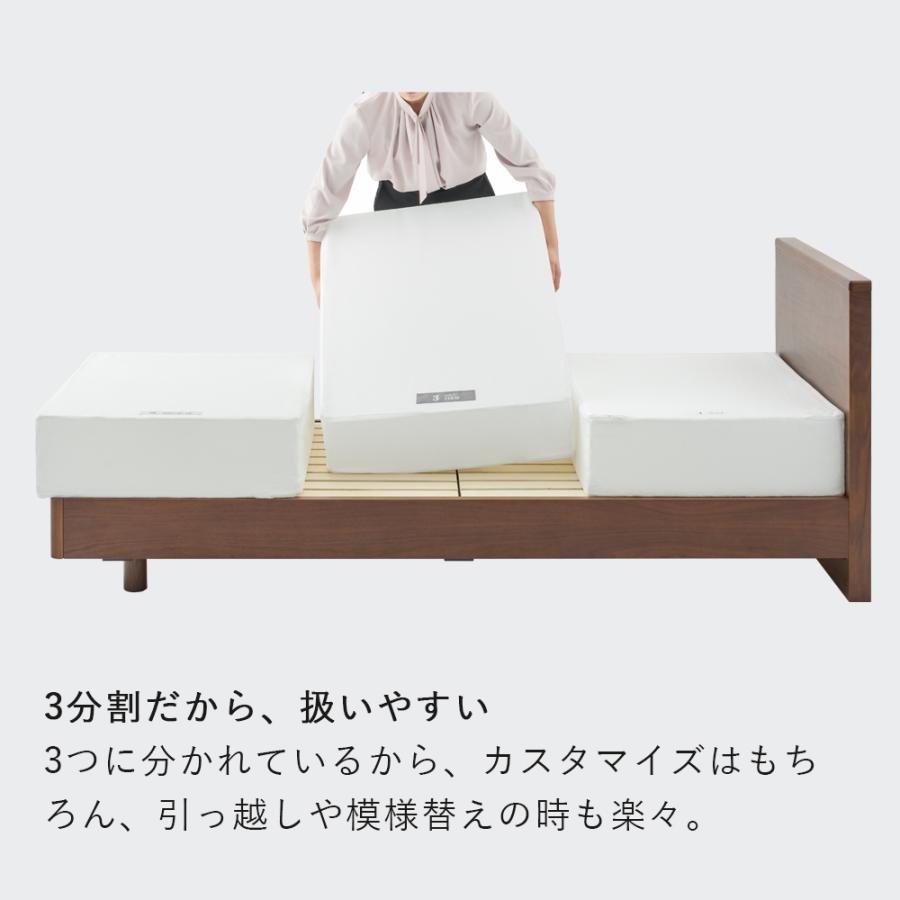 エアウィーヴ ベッドマットレスS4.0p セミダブル お客様組立 マットレス 3分割 高反発 腰痛 硬め 厚さ22cm 着脱式カバー 洗える カスタマイズ 30日お試しの画像