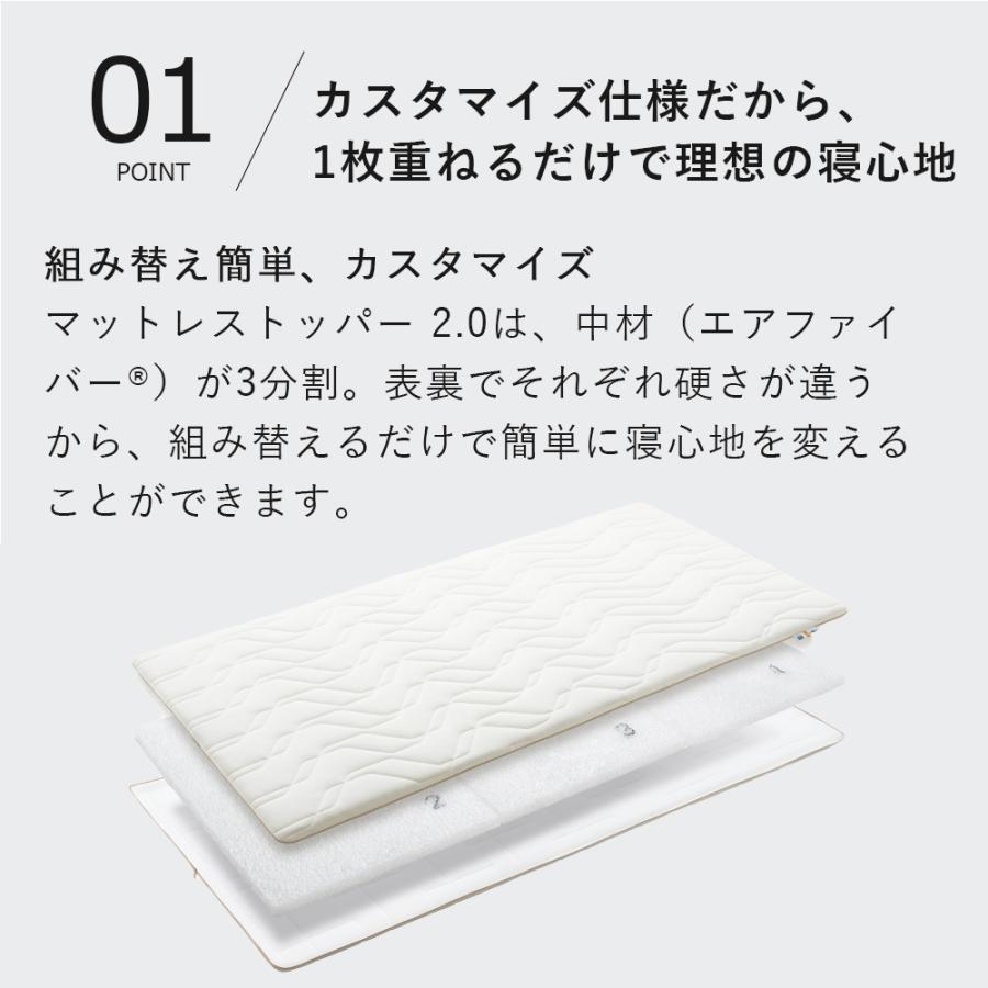 エアウィーヴ（airweave） マットレストッパー 2.0 クイーン 高反発