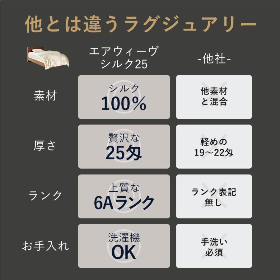 エアウィーヴ（airweave） かけ布団カバー シルク25 ダブル 掛け布団