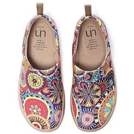 直営店限定 Uin スリッポン レディース ローファースリッポン アート旅行靴 幅広 靴 フラットシューズ 軽い プレゼント 花の世界 23 0 Cm 値下げ Www Skylanceronline Com