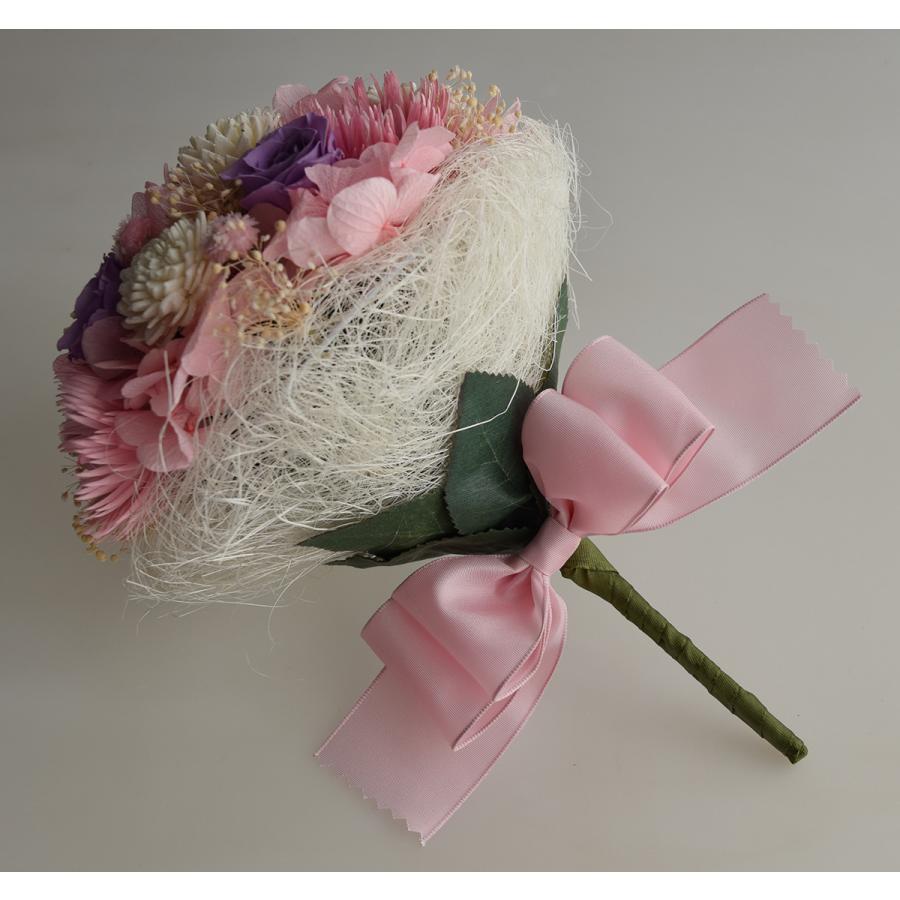 プリザーブドフラワーとドライフラワーの花束 紫のバラにピンクと白のお花 ギフト プレゼント 誕生日 発表会 送別会 卒業式 歓送迎会 Ha3 愛彩祭 フラワーリースのお店 通販 Yahoo ショッピング