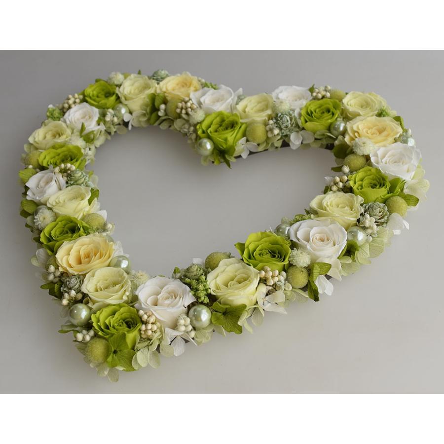 海外正規品 プリザーブドフラワーのハートリース グリーンのナチュラルな色合い 白と緑のバラ ギフト プレゼント 誕生日 結婚祝い ホワイトデー バレンタインデー 国内配送 Www Technet 21 Org