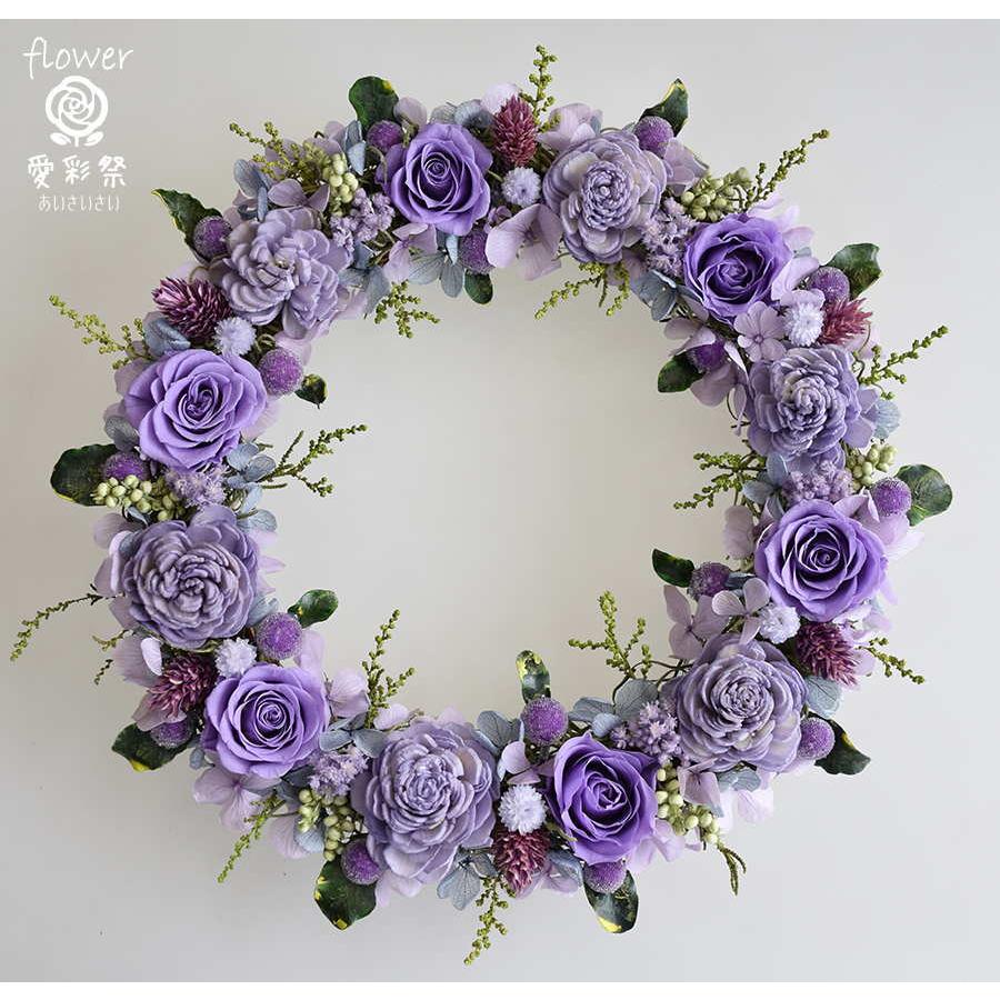 バラと小花とベリーのキラキラ豪華特大リース♪☆新色☆ボルドーカラー♪☆ 35cm 華やかな胡蝶蘭とガーベラとカーネションのパステル
