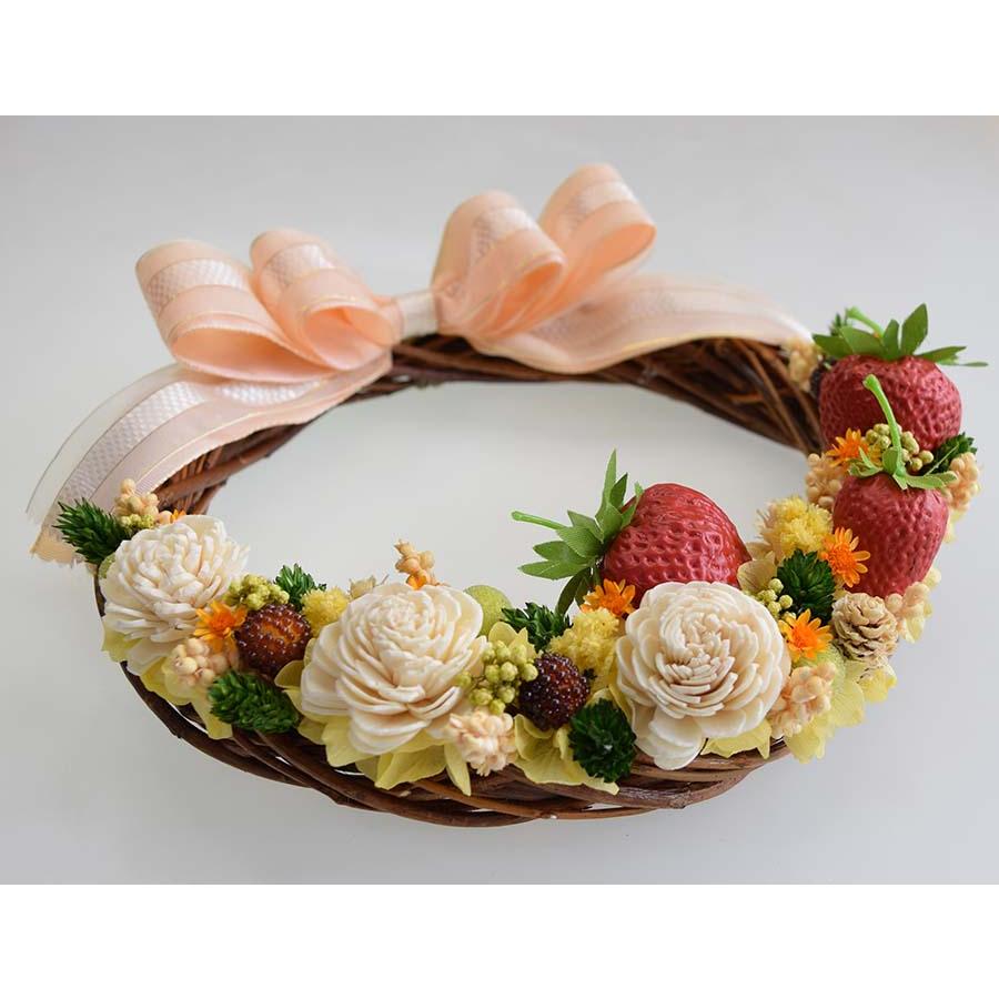 274.マーガレット・いちご・ブルーベリー・春リース・フラワーリース 274.マーガレット・いちご・ブルーベリー・春リース・フラワーリース