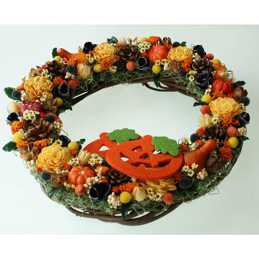 ハロウィンリース カボチャ ジャック・オー・ランタン オレンジ色の