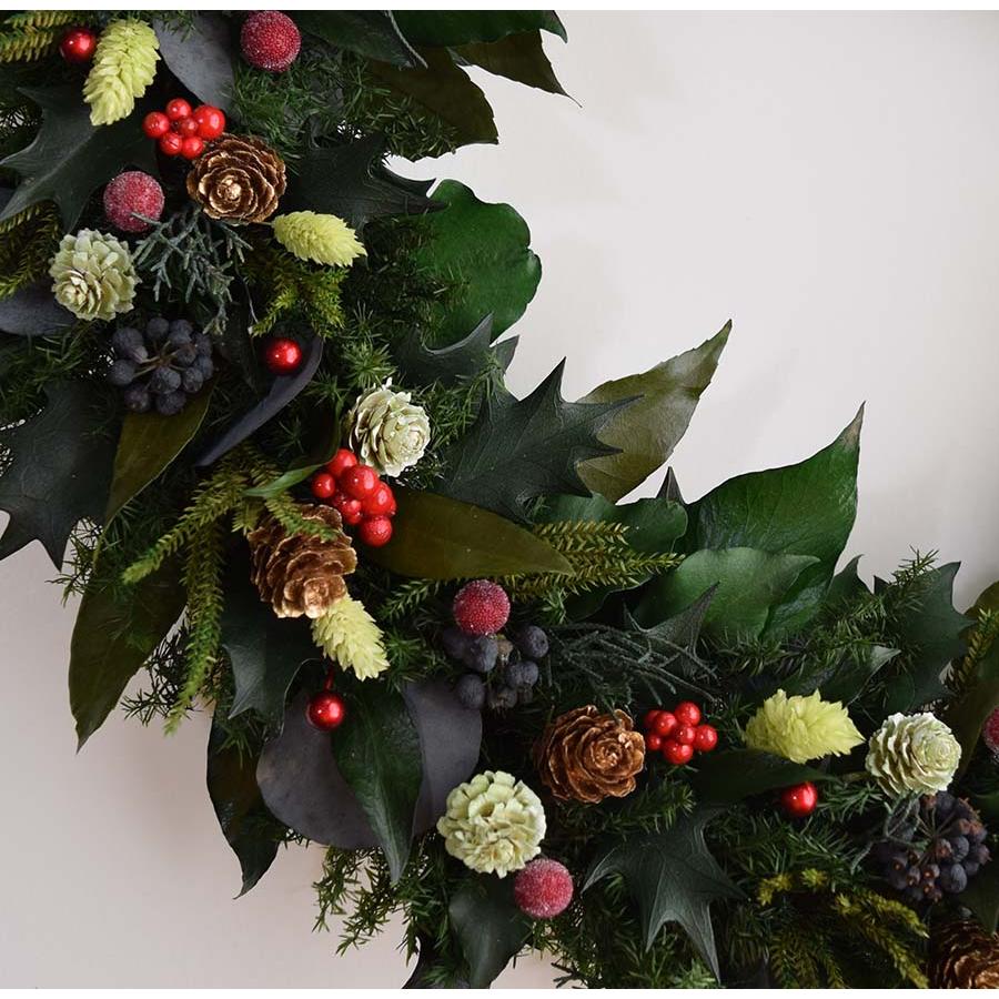 葉っぱがいっぱい 森のイメージのクリスマスリース 葉は 葉っぱがいっぱい 森のイメージのクリスマスリース 葉は
