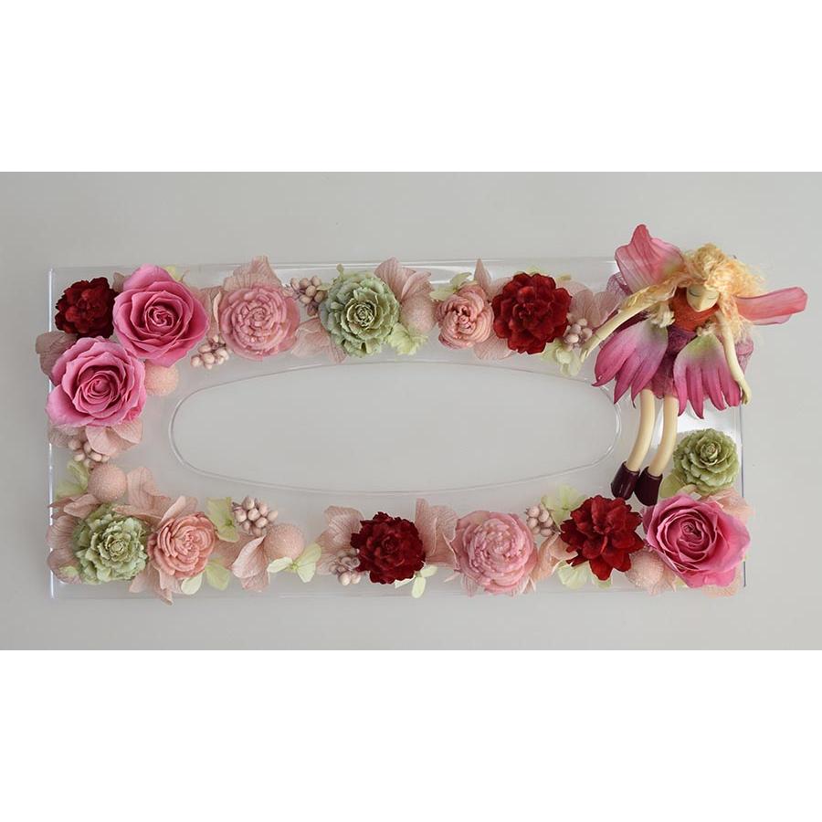 フラワーティッシュケース アクリルティッシュケース ボックス