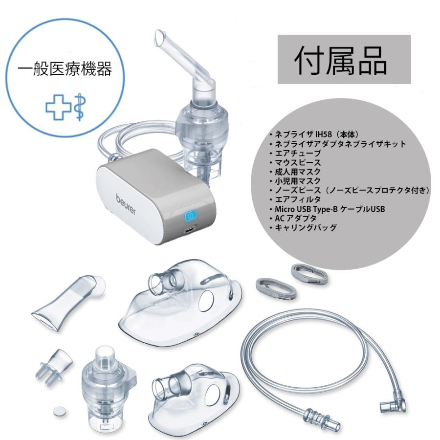 携帯型吸入器 beurer ボイラー社製（ドイツ製） IH58 IH-58 静音設計