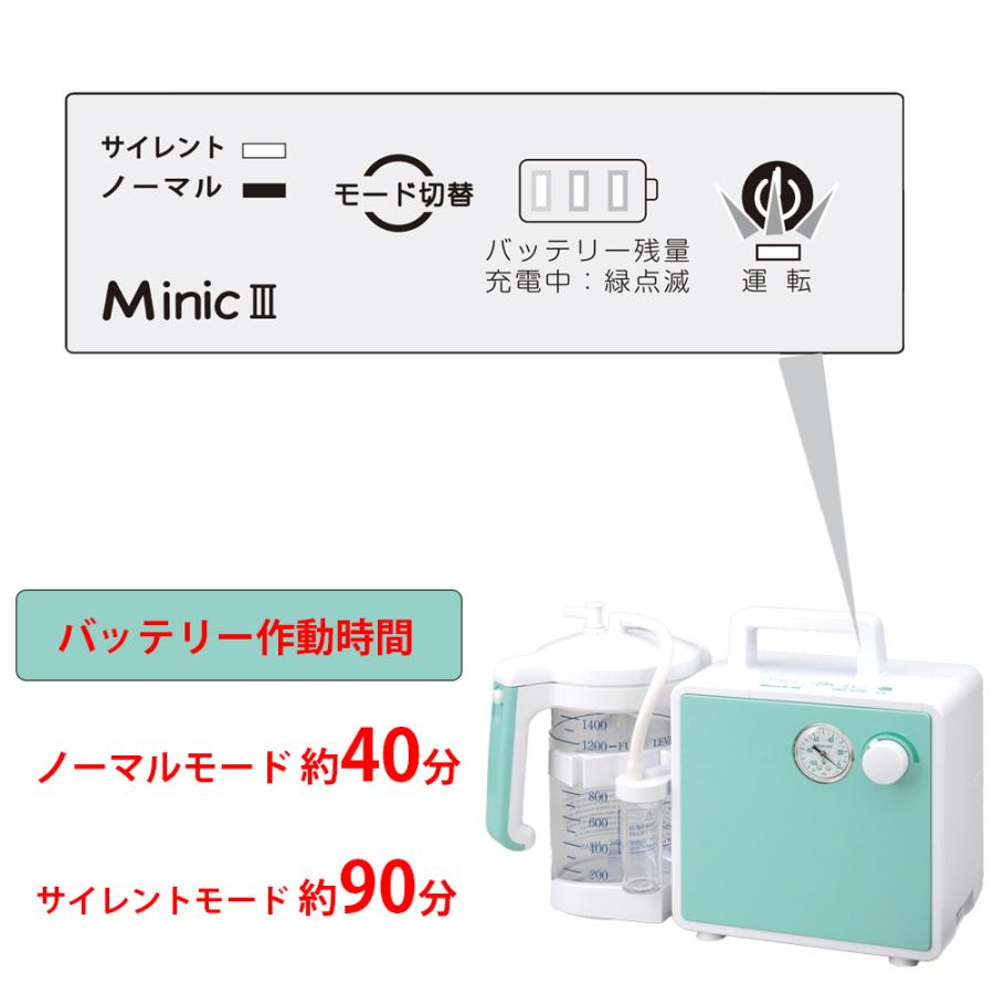 新鋭工業　ミニックⅢ-WB　未使用付属品多数あり 新鋭工業 吸引器 ミニックIII-WB バッテリー内蔵(ミニック3-WB) MW3B