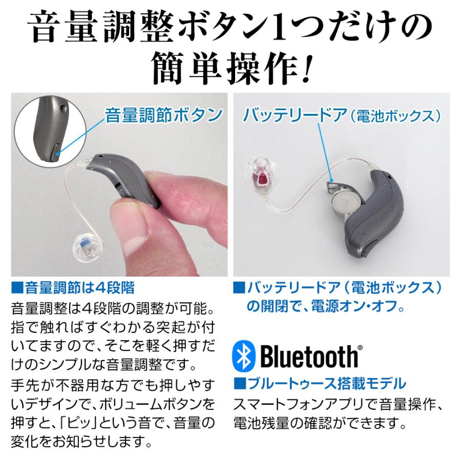 補聴器両耳用 耳かけ型デジタル補聴器 外耳道レシーバー式 RIC式