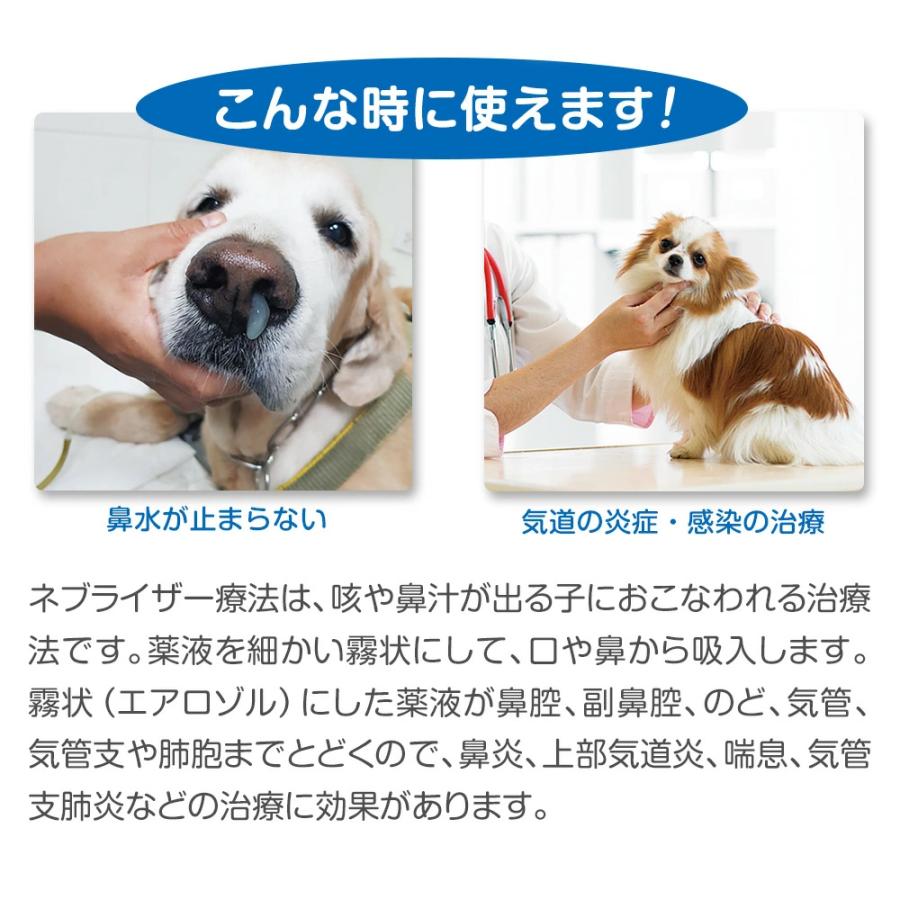 メッシュ式ネブライザー 動物用 医療用吸入器 ペット 犬 猫 咳 鼻水