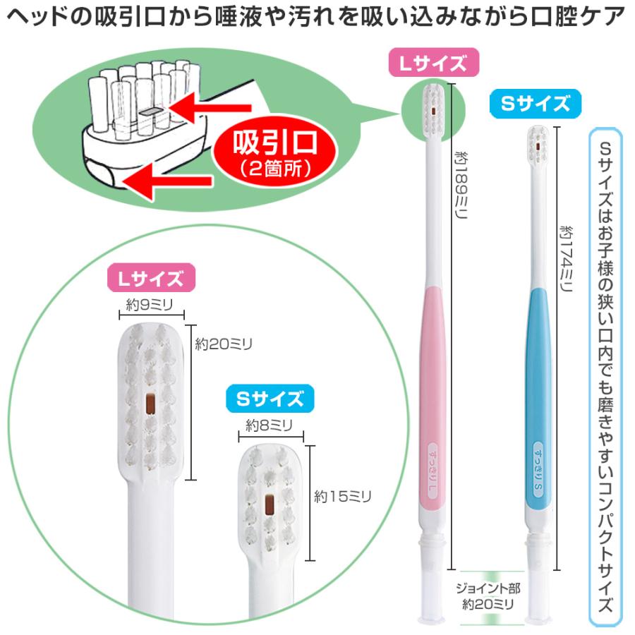 新鋭工業 吸引歯ブラシ「すっきり」3本セット(同サイズ3色 新鋭工業 吸引歯ブラシ「すっきり」3本セット(同サイズ3色