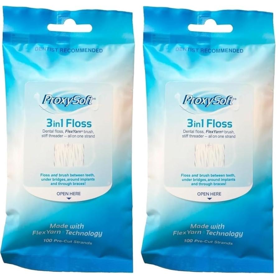 プロキシソフト(ソーントン) 3in1フロス 100本入り2袋セット | 