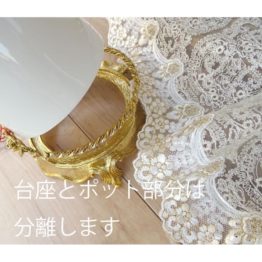 ai 即納 トイレブラシ ゴールド ヴェルサイユガーデン-3　豪華 インテリア ラグジュアリー　綺麗　おしゃれ　陶器　薔薇　ローズ　ホワイト　ゴージャス　バラ |  | 02