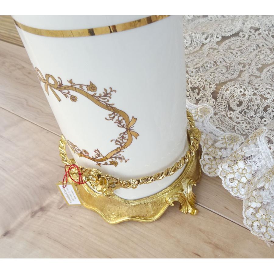 ai 即納 トイレブラシ ゴールド ヴェルサイユガーデン-3　豪華 インテリア ラグジュアリー　綺麗　おしゃれ　陶器　薔薇　ローズ　ホワイト　ゴージャス　バラ |  | 04