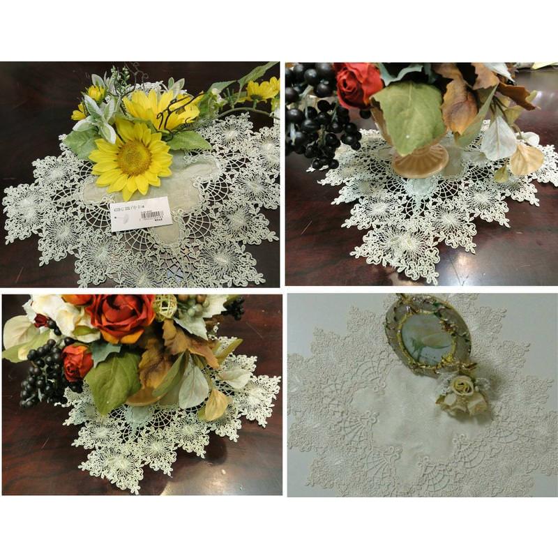 ドイリー 30x30cm 豪華にレースをつかった可愛い テーブルセンター ティーマット 可愛い おしゃれ レース 上品 手芸 四角 ロングセラー 光沢 |  | 02