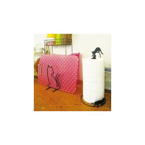 可愛い すぎて掲載しました アイアン クロネコ キッチンペーパー立て P06dec14 カフェカーテン トイレマットai 通販 Yahoo ショッピング