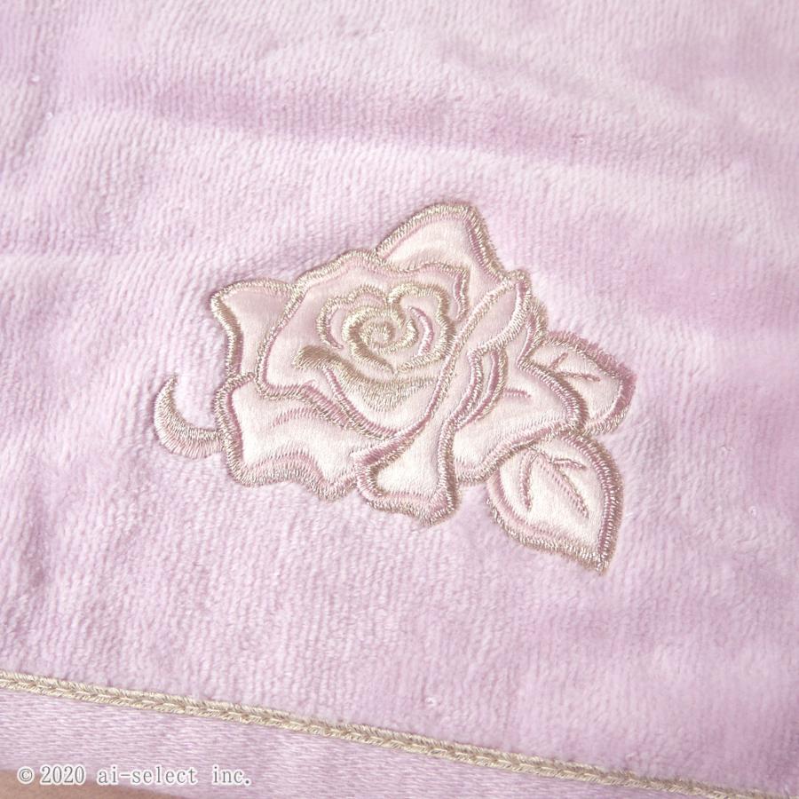 フェイスタオル日本製  綿100％ プレシャスローズ バラ 薔薇 サテン生地に施された刺繍が綺麗　おしゃれ　日本製　BDO　カットパイル |  | 02