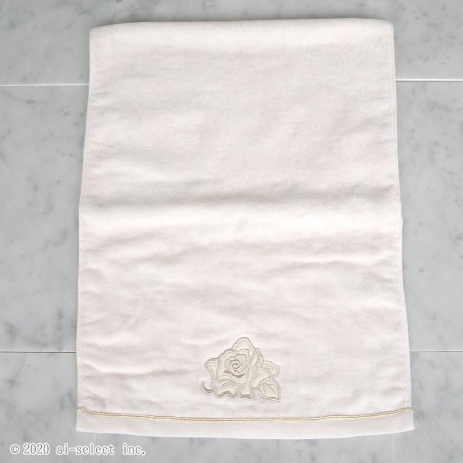 フェイスタオル日本製  綿100％ プレシャスローズ バラ 薔薇 サテン生地に施された刺繍が綺麗　おしゃれ　日本製　BDO　カットパイル |  | 03