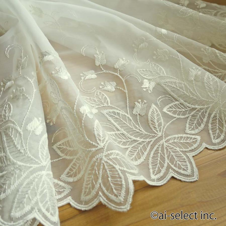 ai サイズバリエーションいっぱい　240x60　スズラン　東リ カフェカーテン　ナチュラルカラー　アイボリー　すずらん WセミL　トルコ製生地　小窓用　おしゃれ |  | 01