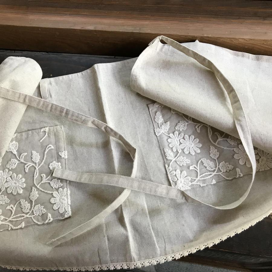 ai あすつく エプロン 人気のカフェカーテンがエプロンになりました 秋色  ［cl25］ 麻 ナチュラル ショートエプロン tw サロンエプロン ギャルソンエプロン テ |  | 01