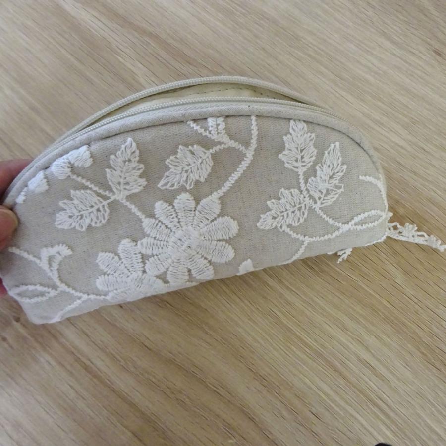 即納 人気のカフェカーテンが眼鏡ケースになりました ［cl25］ 布製 アイボリーチュール リネンベージュ 誕生日 結婚祝い ギフト プレゼント zk | 