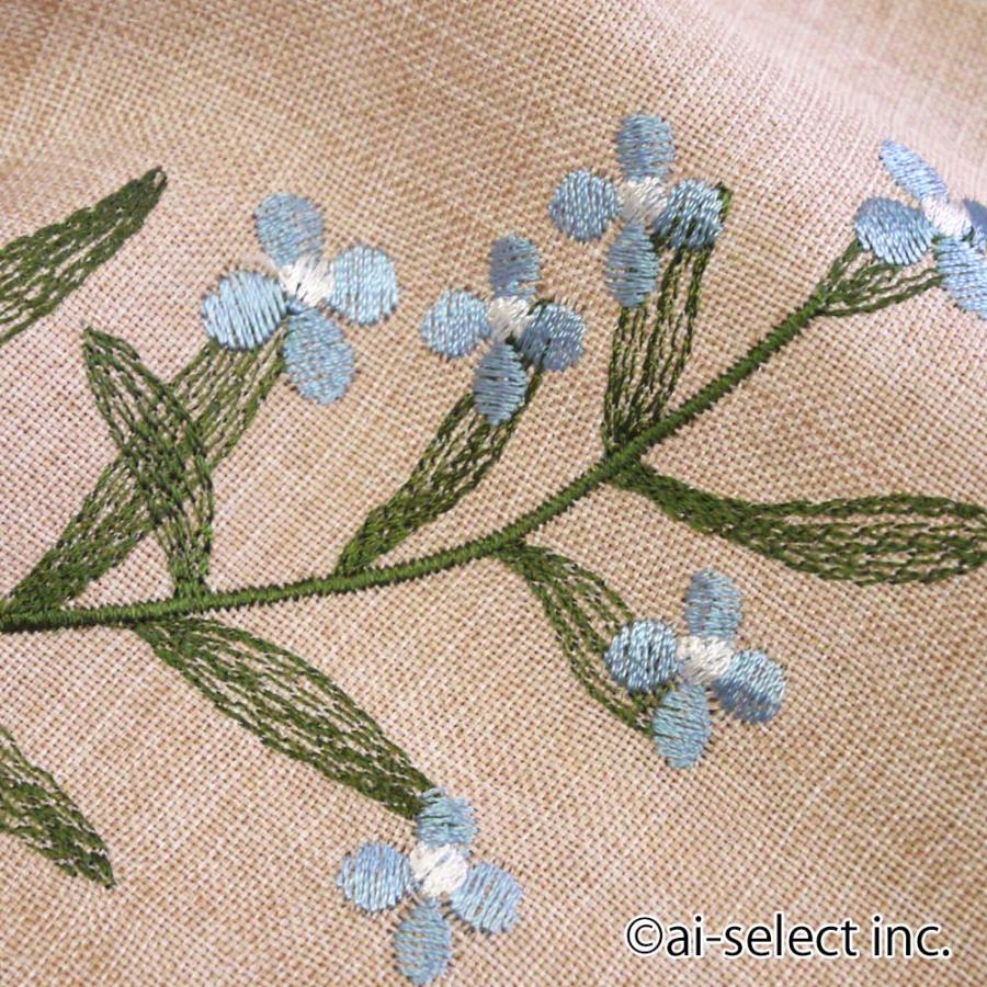 ai のれん 布のれん 幅 約85cm×150cm 刺繍 のれん ボタニカル 花柄