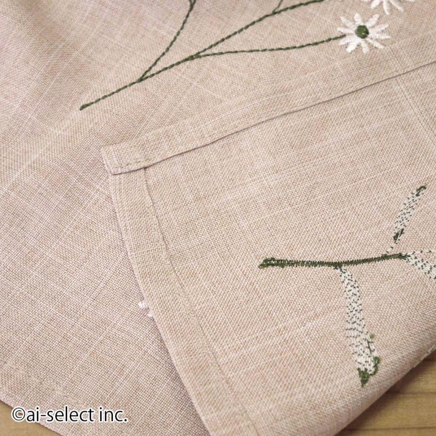 ai のれん 布のれん 幅 約85cm×150cm 刺繍 のれん ボタニカル 花柄