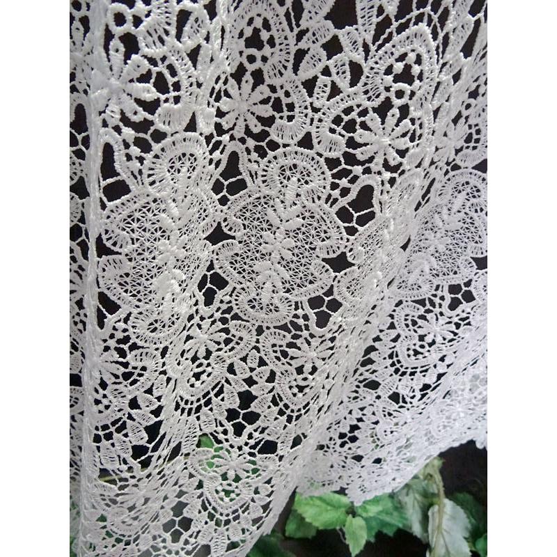 aiポスト投函で送料雨量　真っ白　ヨーロッパの窓を思わす　カフェカーテン 120x45cm　高レビュー　ギュピュールレース　綺麗　ショート　小窓用 おしゃれ　人気 |  | 01