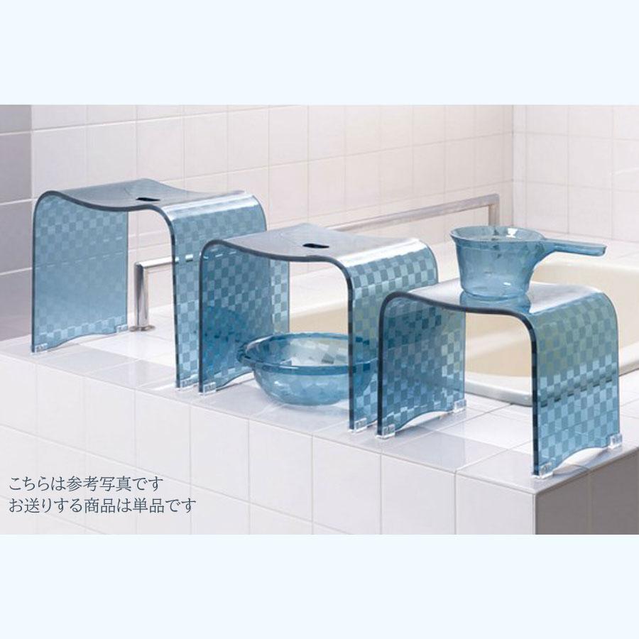 バスチェア Lサイズ チェッカー モダンスタイリッシュ 選べる2色 ブルーグレー ブラウン 風呂椅子 風呂イス 高級感があるので贈り物にもお勧め 送料無料 |  | 03