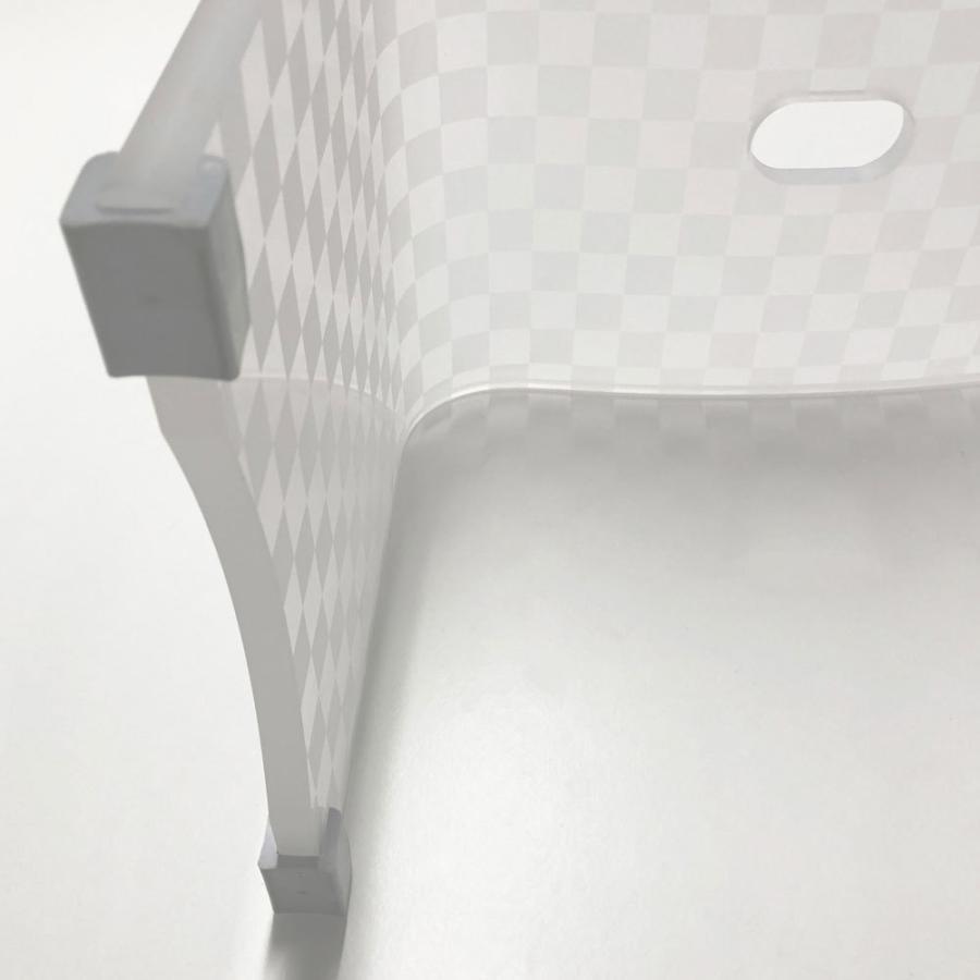 バスチェア Lサイズ チェッカー モダンスタイリッシュ 選べる2色 ブルーグレー ブラウン 風呂椅子 風呂イス 高級感があるので贈り物にもお勧め 送料無料 |  | 06