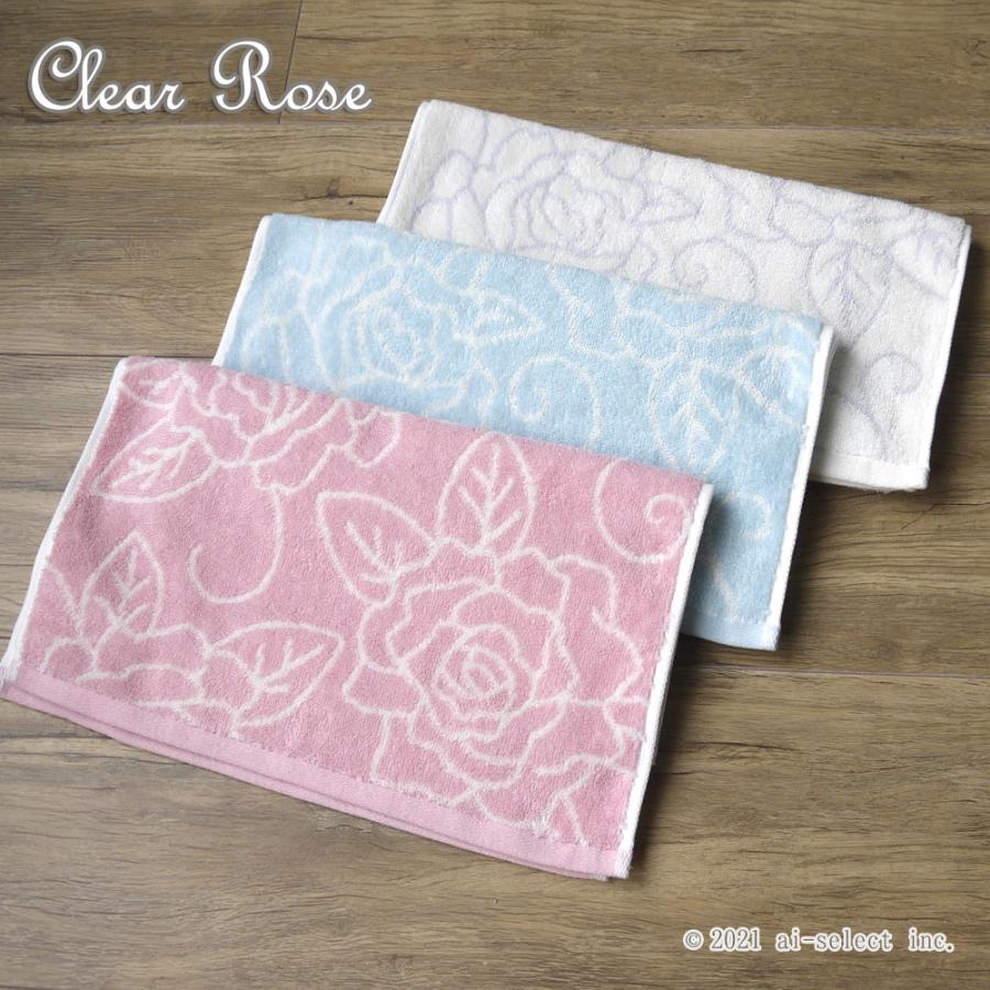 即納　ローズタオル　トイレマット 3点セット クリアローズ フタカバー＆ペーパーホルダーカバー無し エレガント 薔薇 ローズ 選べる3色 ホワイト ／ ピンク ／ |  | 16