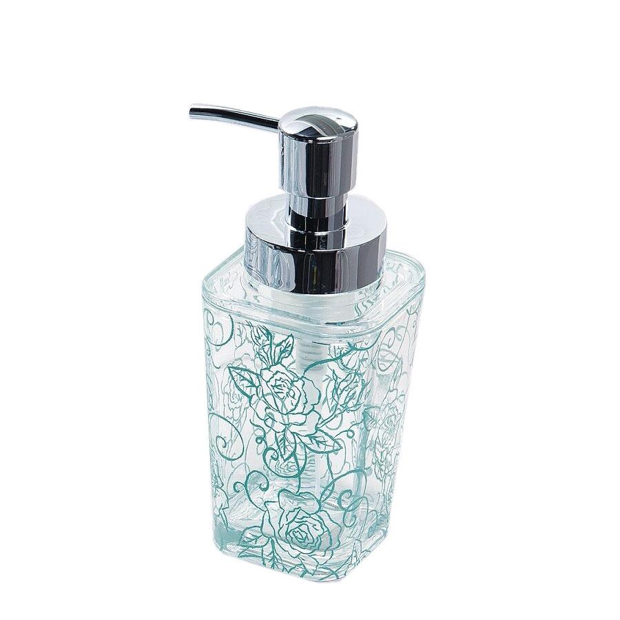 ai クリアローズムースボトル 泡用 ハンドソープ 泡で出るタイプ用 ボトルが可愛いと手洗いが楽しく　バラ柄 エレガント ホワイト ライトブルー ピンク ミント |  | 03