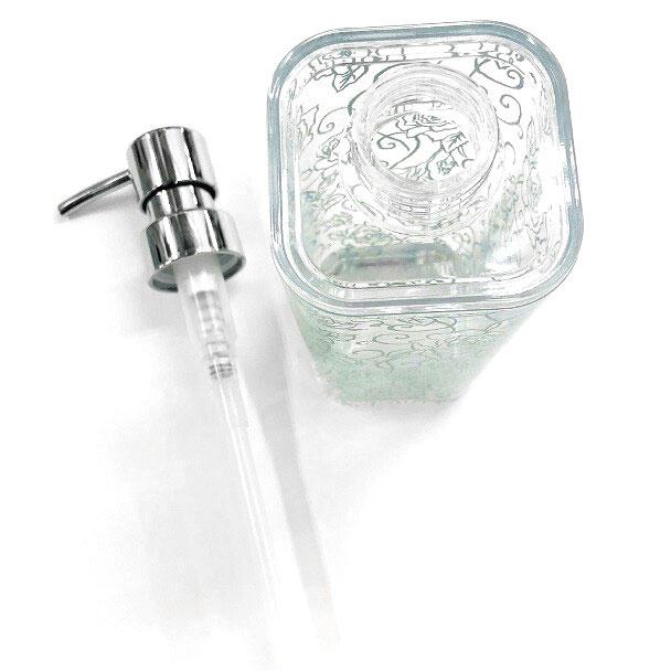 ai シャンプーボトル 容量420ml クリアローズ バラ柄 エレガント ホワイト ライトブルー ピンク ミント 新築祝い ギフト　おしゃれ　綺麗　薔薇　パステルカラー |  | 04