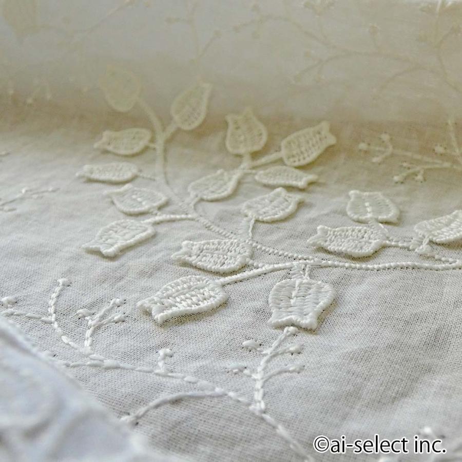 ai カフェカーテン ポスト投函で送料無料　 オーストラリア製 幅100×90cm ai オフホワイト コットン 綿 すずらん スズラン 細窓 ロング 縦長 おしゃれ 可愛い |  | 04