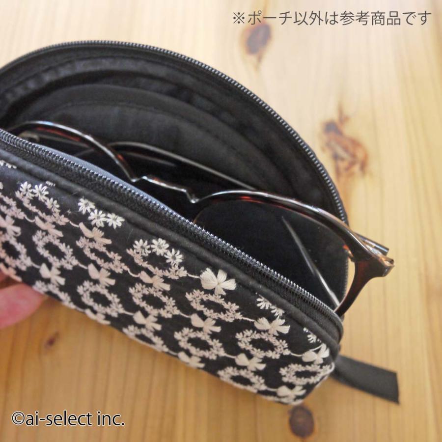 ai 刺繍が可愛い 眼鏡ケース メガネケース フラッフィーフラワー smz あすつく 軽量 sl サングラスケース おしゃれ ブラック 黒 花 ce |  | 08
