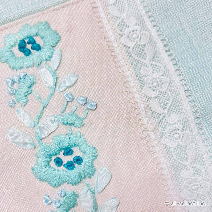 フラットポーチ ポーチ 小物入れ 花柄 刺繍 レース フローラル ブルー 水色 おしゃれ 大人可愛い エレガント 上品 レディース 女性 洗える 夏 涼しげ 夏小物 薄 |  | 05
