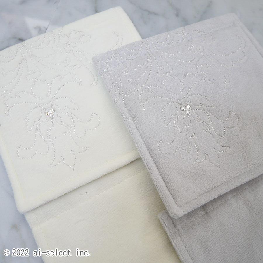 送料無料　SALE ペーパーホルダーカバー グラン 高級感 上品 アラベスク模様 グレージュ or アイボリー おしゃれ　綺麗　スワロ　ビジュ　エレガント　　高級品 |  | 01