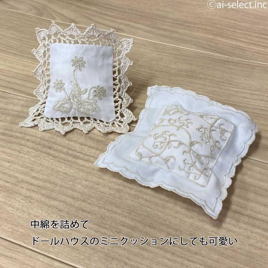 即納　サシェ袋 ポプリ入れ アロマ ラベンダー ハーブ 巾着 コンパクト 綿 コットン レース クローゼット 衣装ケース コースター　ドールミニクッションにも |  | 04