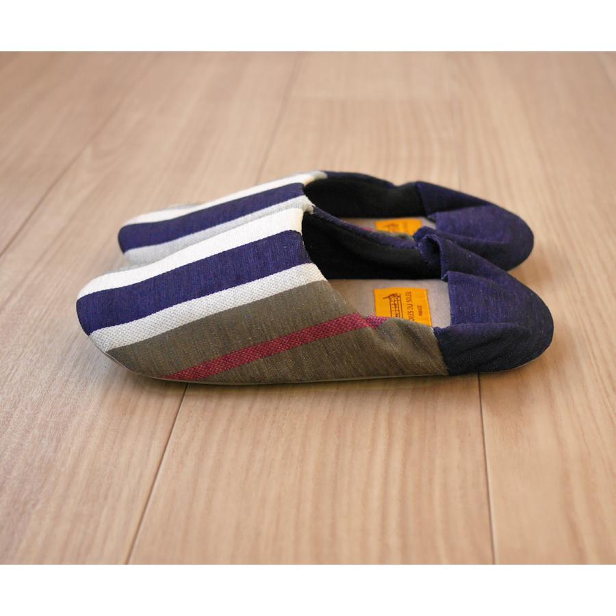 スリッパ ai 即納　送料無料　洗える レトワール デュ ソレイユ バブーシュ おしゃれ 薄軽 ストライプ モダン ho ルームシューズ トイレスリッパ 女性 レディー |  | 08