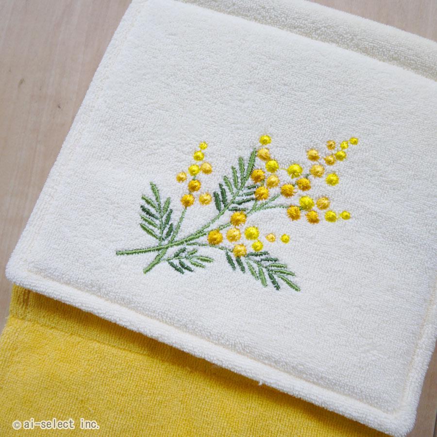 ペーパーホルダーカバー ミモザ2 ＆ ラベンダー　即納 黄色い小花 元気が出るカラー イエロー パープル おしゃれ 立体感あるデザイン おしゃれ 黄色 明るい 可愛 |  | 07