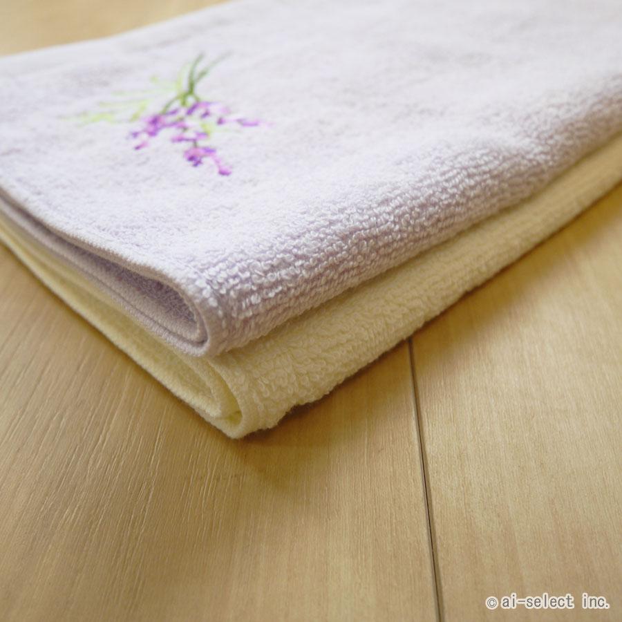 ai 即納　細い糸で織りました　嵩張らなく　従来品より早く乾きます　タオル ミモザ2 ラベンダー 黄色い小花 紫 元気が出るカラー イエロー パープル 淡い黄色 |  | 05
