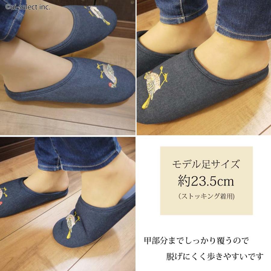 スリッパ 即納 ウイリアムモリス いちご泥棒 鳥 MORRISDESIGNSTUDIO 水色 北欧 ルームシューズ 来客 レディース 川島織物セルコン LC |  | 08