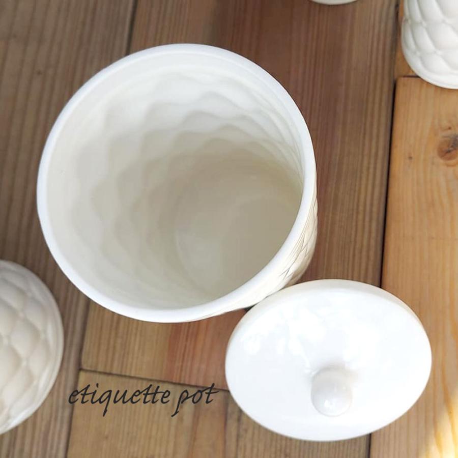 あすつく　おしゃれ　エチケットポット　ミニ　見つけました　M’scode　マトラッセ　デザイン　陶器　真っ白　豪華 インテリア ラグジュアリー otona | 